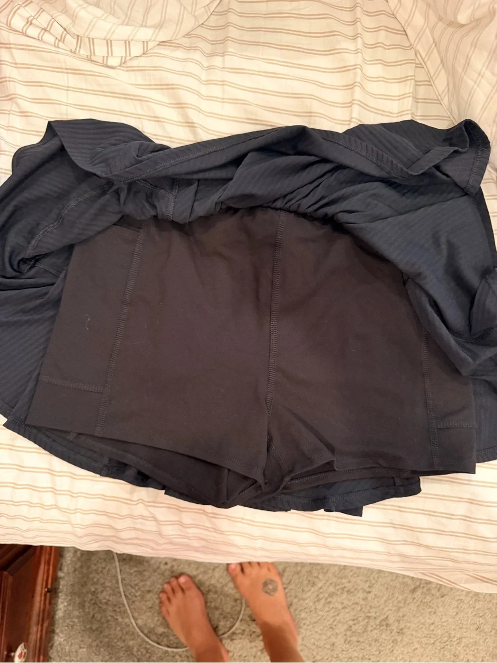 Free People Sultry Skort with Striped Waistband